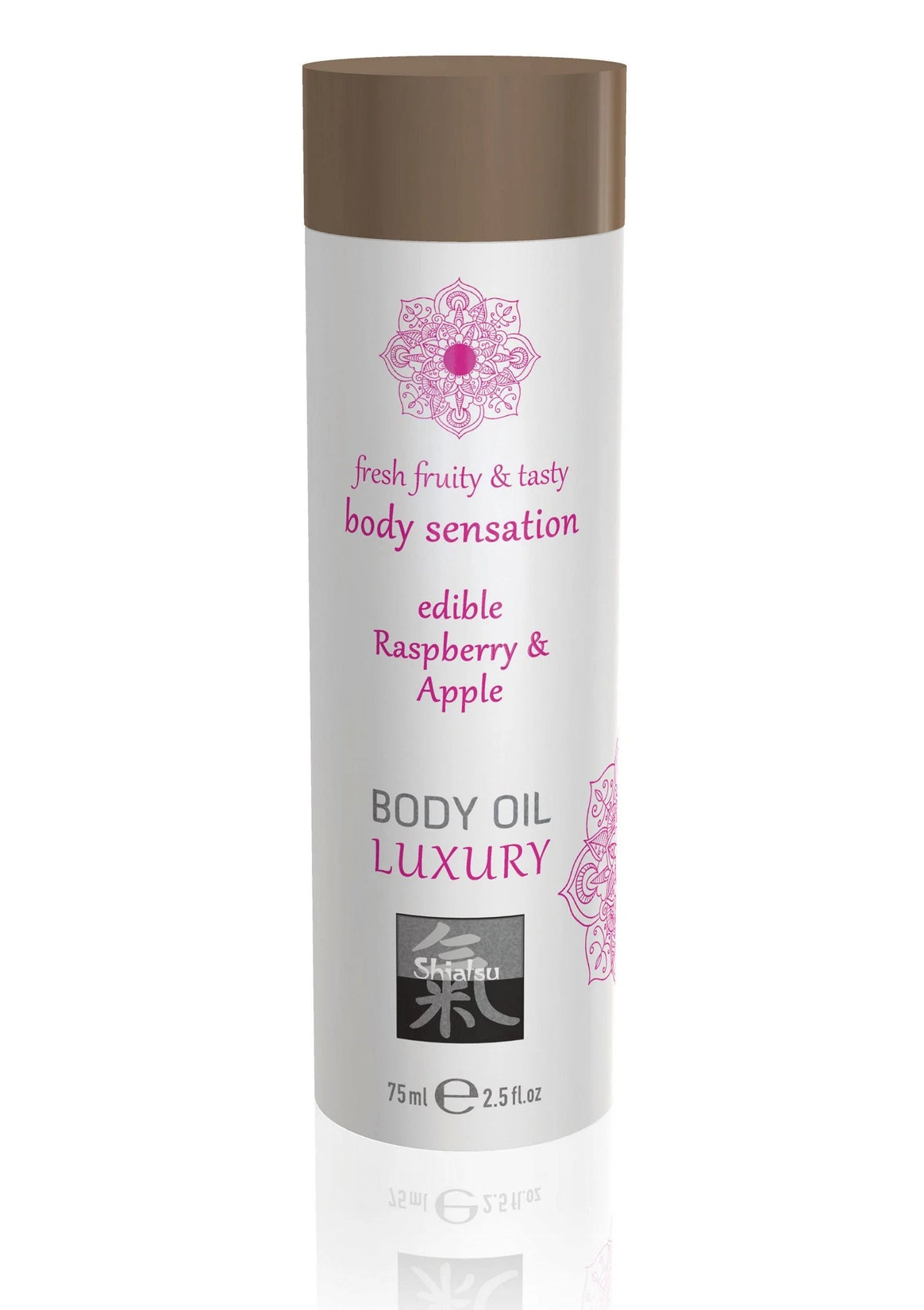 Bestel: Luxury Edible Body Oil 75 ml by Hot Shiatsu - Body Oil bij Happytoys.nl, happytoys.be, Happytoys.ae: erotische sex webshop | liever Happy dan Easy ⭐⭐⭐⭐⭐ - Raspberry - 90451 - RASPBERRY - 75