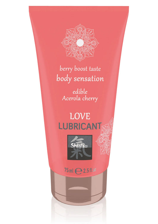 Bestel: Edible Love Lubricant 75 ml Cherry by Shiatsu Hot - bij Happytoys: de erotische sex webshop | liever Happy dan Easy ⭐⭐⭐⭐⭐