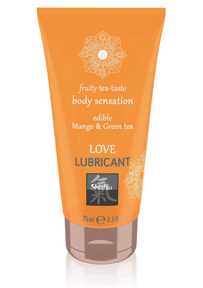 Bestel: Edible Love Lubricant 75 ml Mango by Shiatsu Hot - bij Happytoys: de erotische sex webshop | liever Happy dan Easy ⭐⭐⭐⭐⭐