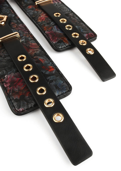Bestel: Floral Jacquard Wrist Cuffs by Geisha - bij Happytoys.nl, happytoys.be, Happytoys.ae: erotische sex webshop | liever Happy dan Easy ⭐⭐⭐⭐⭐