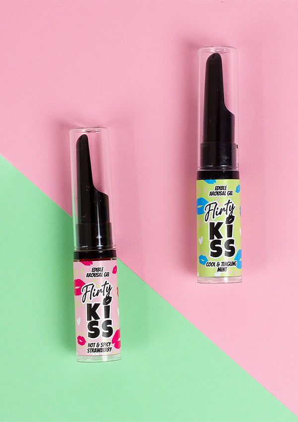 Bestel: Flirt Kiss Gel Strawberry Mint 2x8 gr by Secret Play - bij Happytoys: de erotische sex webshop | liever Happy dan Easy ⭐⭐⭐⭐⭐
