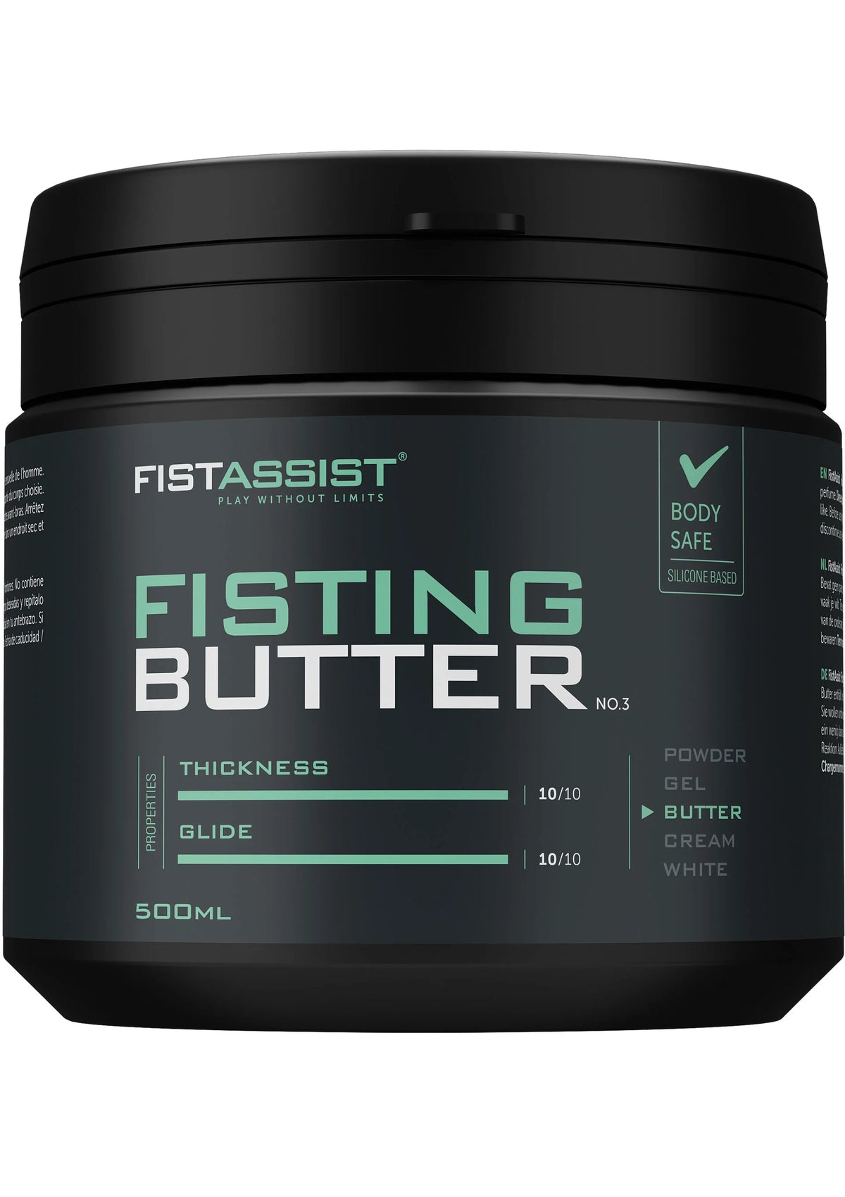 Bestel: Fisting Butter 500 ml by Cobeco Fist Assist - bij Happytoys: de erotische sex webshop | liever Happy dan Easy ⭐⭐⭐⭐⭐
