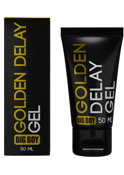 Bestel: Big Boy Golden Delay Gel 50 ml by Cobeco Big Boy - bij Happytoys: de erotische sex webshop | liever Happy dan Easy ⭐⭐⭐⭐⭐