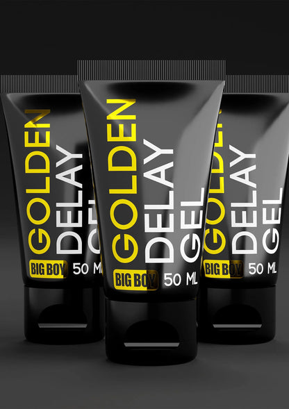 Bestel: Big Boy Golden Delay Gel 50 ml by Cobeco Big Boy - bij Happytoys: de erotische sex webshop | liever Happy dan Easy ⭐⭐⭐⭐⭐