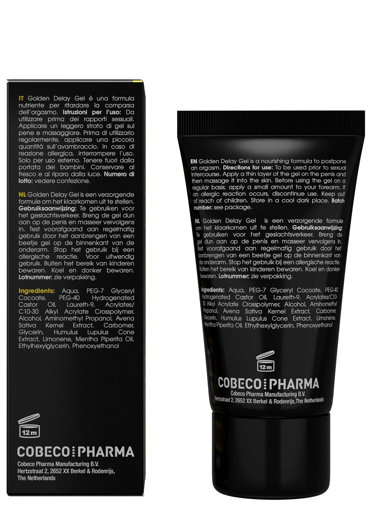 Bestel: Big Boy Golden Delay Gel 50 ml by Cobeco Big Boy - bij Happytoys: de erotische sex webshop | liever Happy dan Easy ⭐⭐⭐⭐⭐