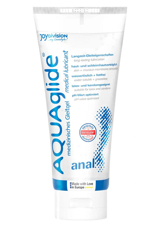 Bestel: Aquaglide Anal lubricant 100 ml by Joy Division - bij Happytoys.nl, happytoys.be, Happytoys.ae: erotische sex webshop | liever Happy dan Easy ⭐⭐⭐⭐⭐ - Default Title - 93518 - NATUREL - 100