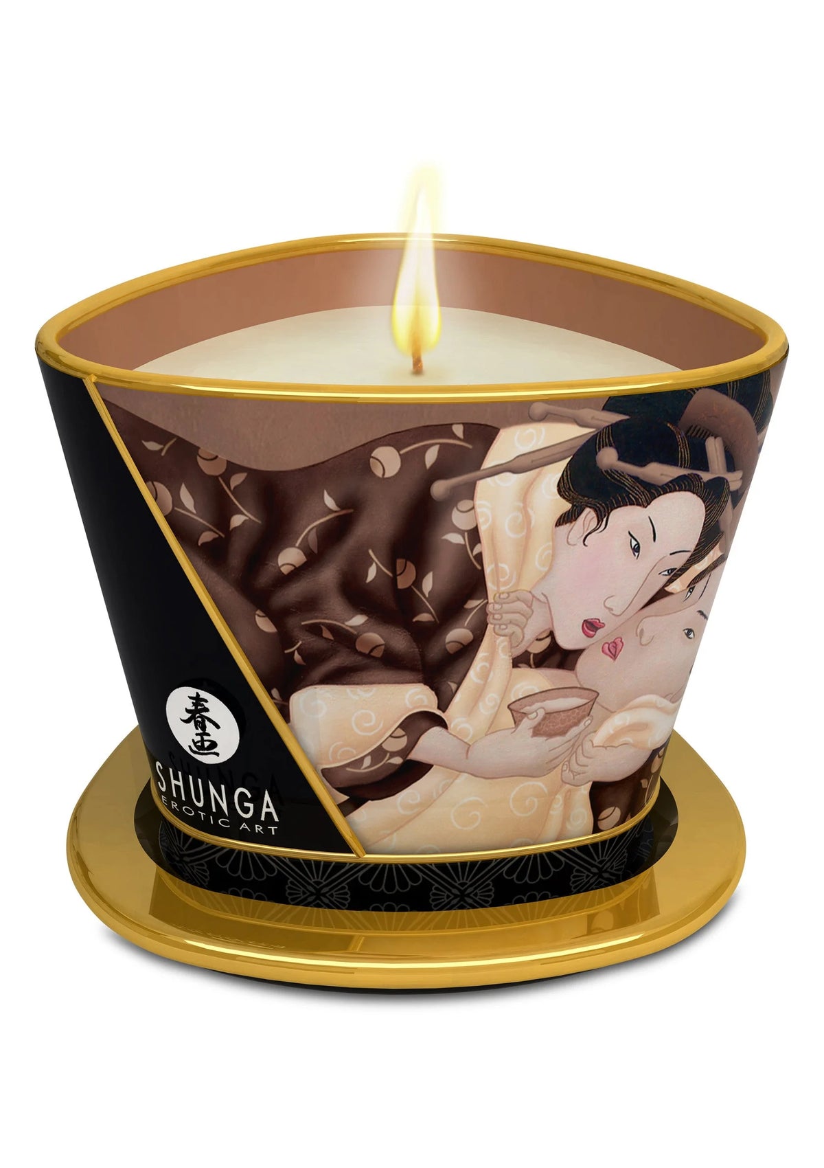 Bestel: Massage candle 170 ml by Shunga - bij Happytoys.nl, happytoys.be, Happytoys.ae: erotische sex webshop | liever Happy dan Easy ⭐⭐⭐⭐⭐ - Chocolate - 94513 - CHOCOLATE - 170