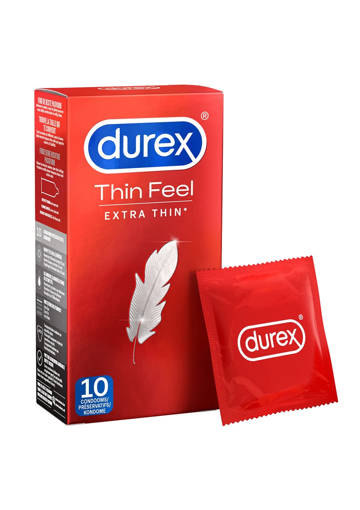 Bestel: Thin Feel Thin 6 x 10 Condoms by Durex - bij Happytoys.nl, happytoys.be, Happytoys.ae: erotische sex webshop | liever Happy dan Easy ⭐⭐⭐⭐⭐ - Default Title - 95543 - NATUREL