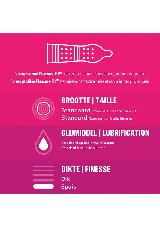 Bestel: Pleasure Me Condoms 6 x 10 by Durex - bij Happytoys: de erotische sex webshop | liever Happy dan Easy ⭐⭐⭐⭐⭐