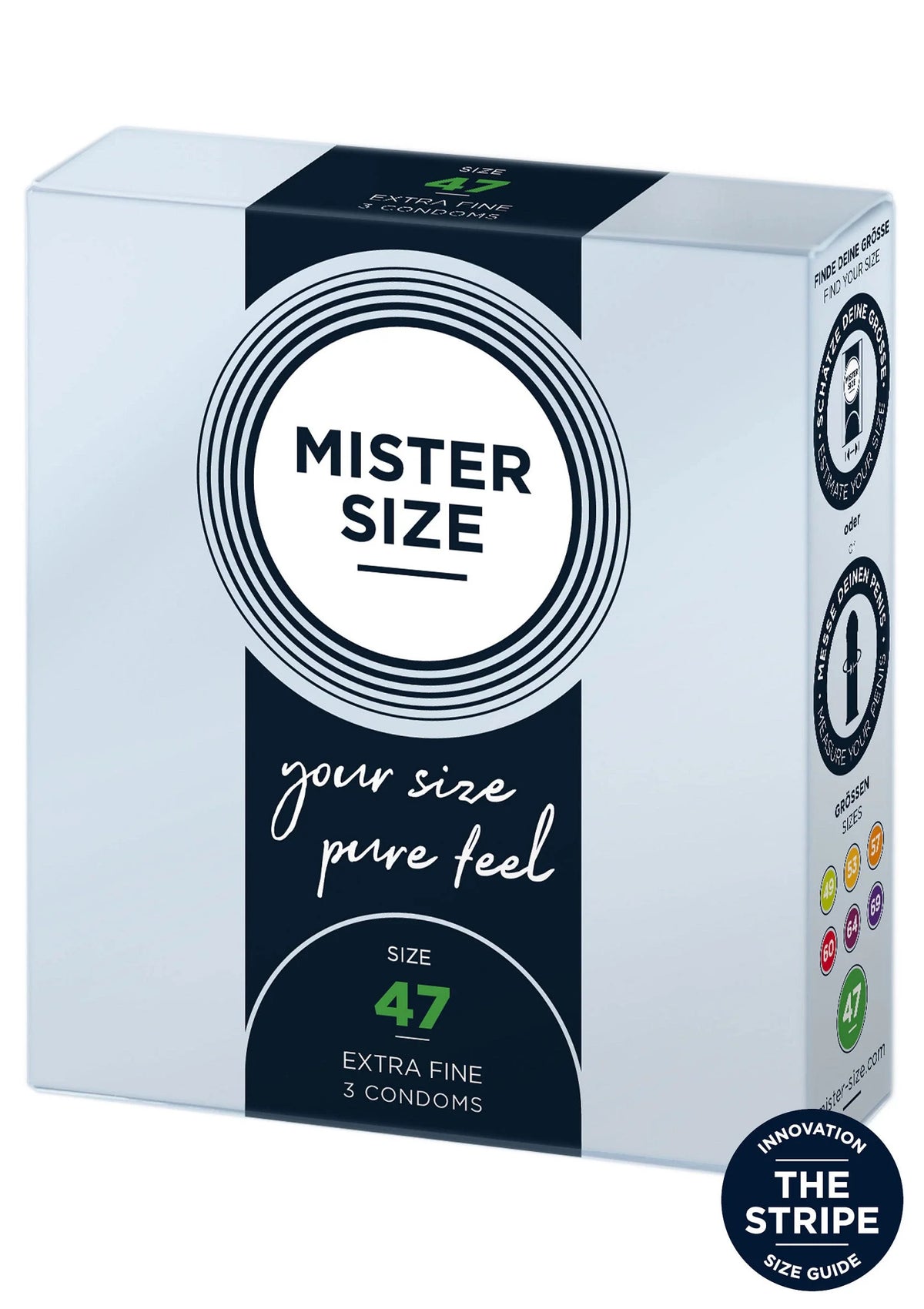 Bestel: MISTER SIZE 47mm Condoms 3 pcs - bij Happytoys.nl, happytoys.be, Happytoys.ae: erotische sex webshop | liever Happy dan Easy ⭐⭐⭐⭐⭐ - Default Title - 97110 - NATUREL