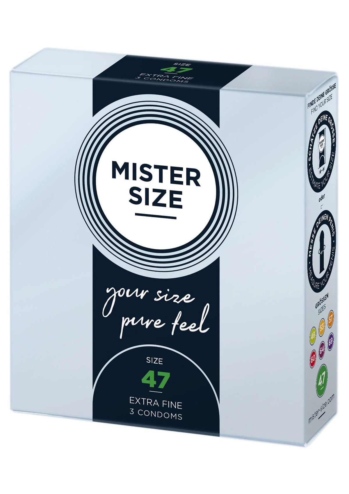 Bestel: MISTER SIZE 47mm Condoms 3 pcs - bij Happytoys.nl, happytoys.be, Happytoys.ae: erotische sex webshop | liever Happy dan Easy ⭐⭐⭐⭐⭐