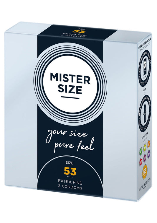 Bestel: 53mm Condoms 3pcs BY Mister Size - bij Happytoys: de erotische sex webshop | liever Happy dan Easy ⭐⭐⭐⭐⭐