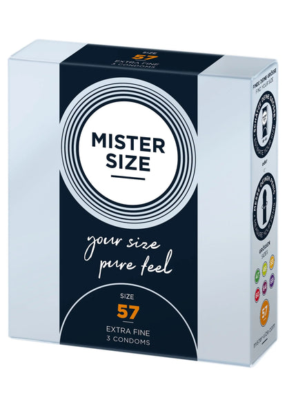 Bestel: 57mm Condoms 3pcs by Mister Size - bij Happytoys: de erotische sex webshop | liever Happy dan Easy ⭐⭐⭐⭐⭐