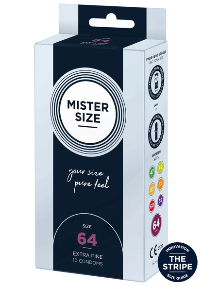 Bestel: 64mm Condoms 10pcs by Mister Size - bij Happytoys.nl, happytoys.be, Happytoys.ae: erotische sex webshop | liever Happy dan Easy ⭐⭐⭐⭐⭐ - Default Title - 97125 - NATUREL
