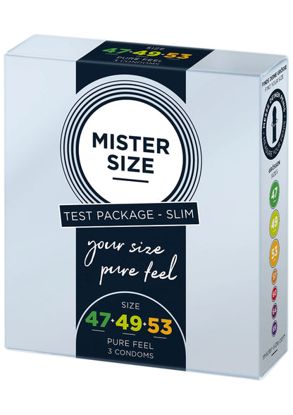 Bestel: 47 - 49 - 53mm 3 - pack condoms by Mister Size - bij Happytoys: de erotische sex webshop | liever Happy dan Easy ⭐⭐⭐⭐⭐