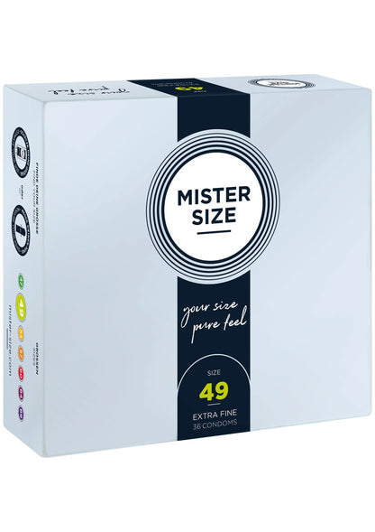 Bestel: MISTER SIZE 49mm Condoms 36pcs - bij Happytoys: de erotische sex webshop | liever Happy dan Easy ⭐⭐⭐⭐⭐