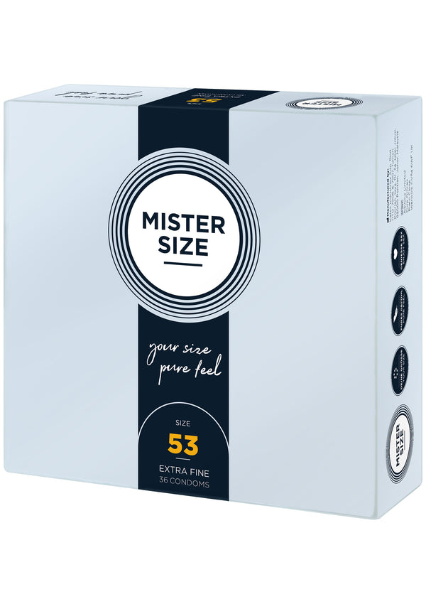 Bestel: MISTER SIZE 53mm Condoms 36pcs - bij Happytoys: de erotische sex webshop | liever Happy dan Easy ⭐⭐⭐⭐⭐