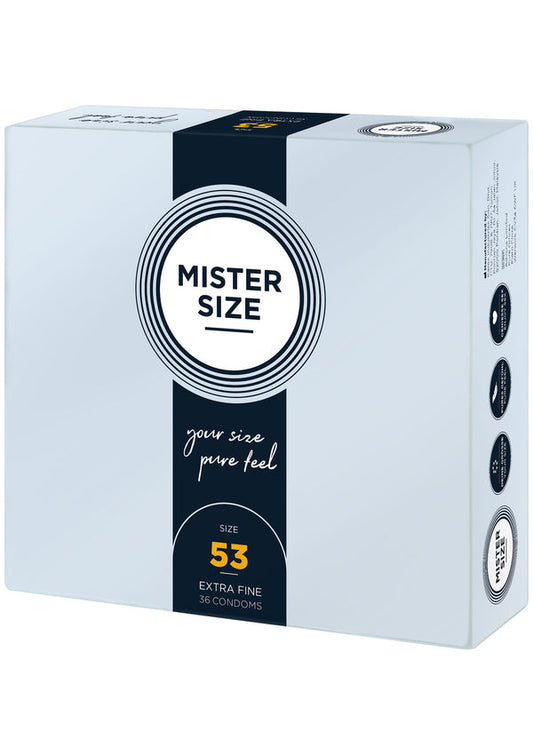 Bestel: MISTER SIZE 53mm Condoms 36pcs - bij Happytoys: de erotische sex webshop | liever Happy dan Easy ⭐⭐⭐⭐⭐