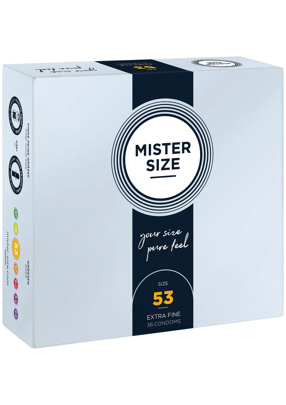 Bestel: MISTER SIZE 53mm Condoms 36pcs - bij Happytoys: de erotische sex webshop | liever Happy dan Easy ⭐⭐⭐⭐⭐
