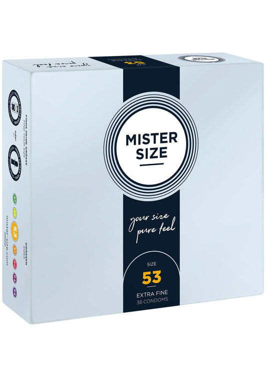 Bestel: MISTER SIZE 53mm Condoms 36pcs - bij Happytoys: de erotische sex webshop | liever Happy dan Easy ⭐⭐⭐⭐⭐