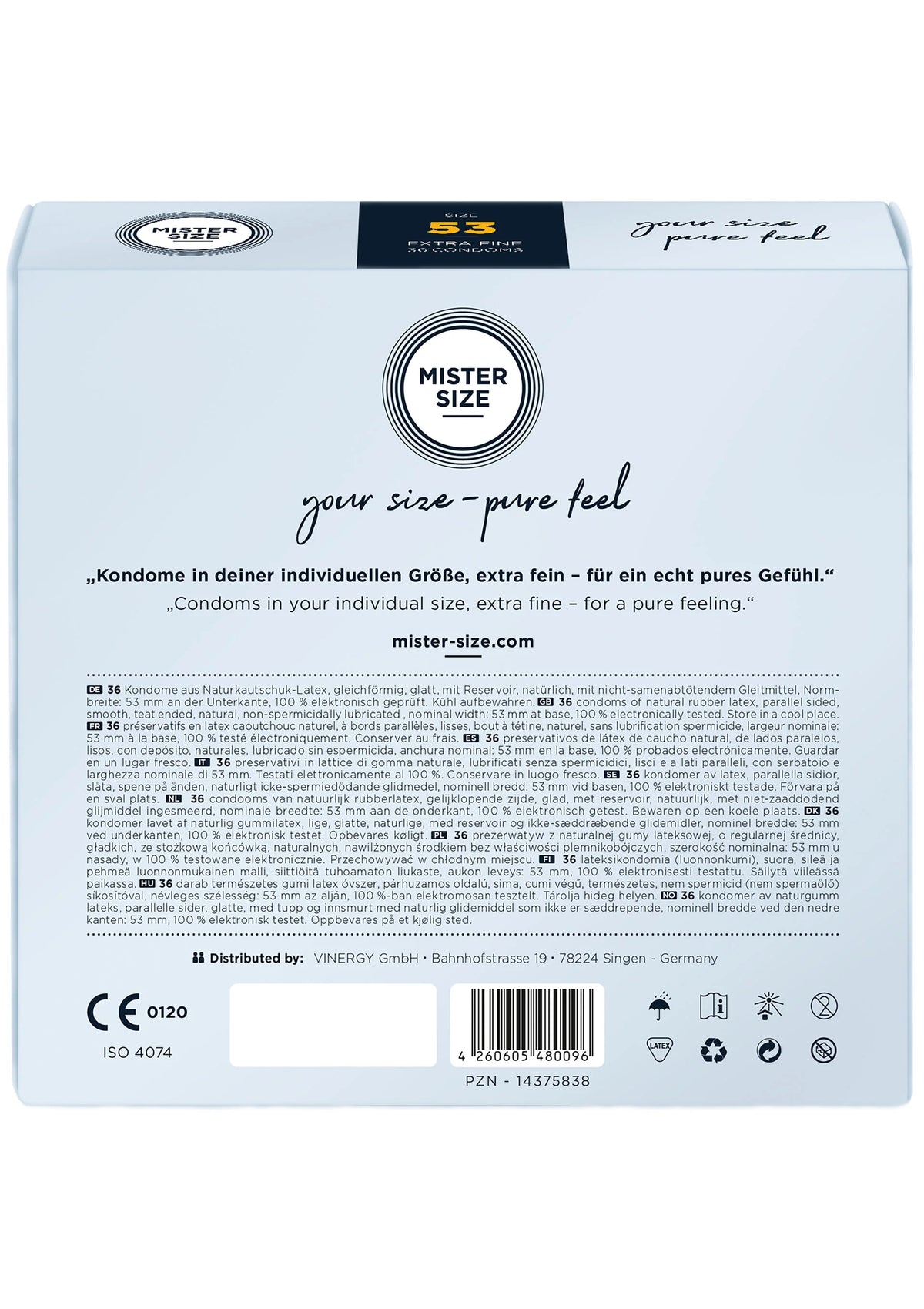 Bestel: MISTER SIZE 53mm Condoms 36pcs - bij Happytoys: de erotische sex webshop | liever Happy dan Easy ⭐⭐⭐⭐⭐