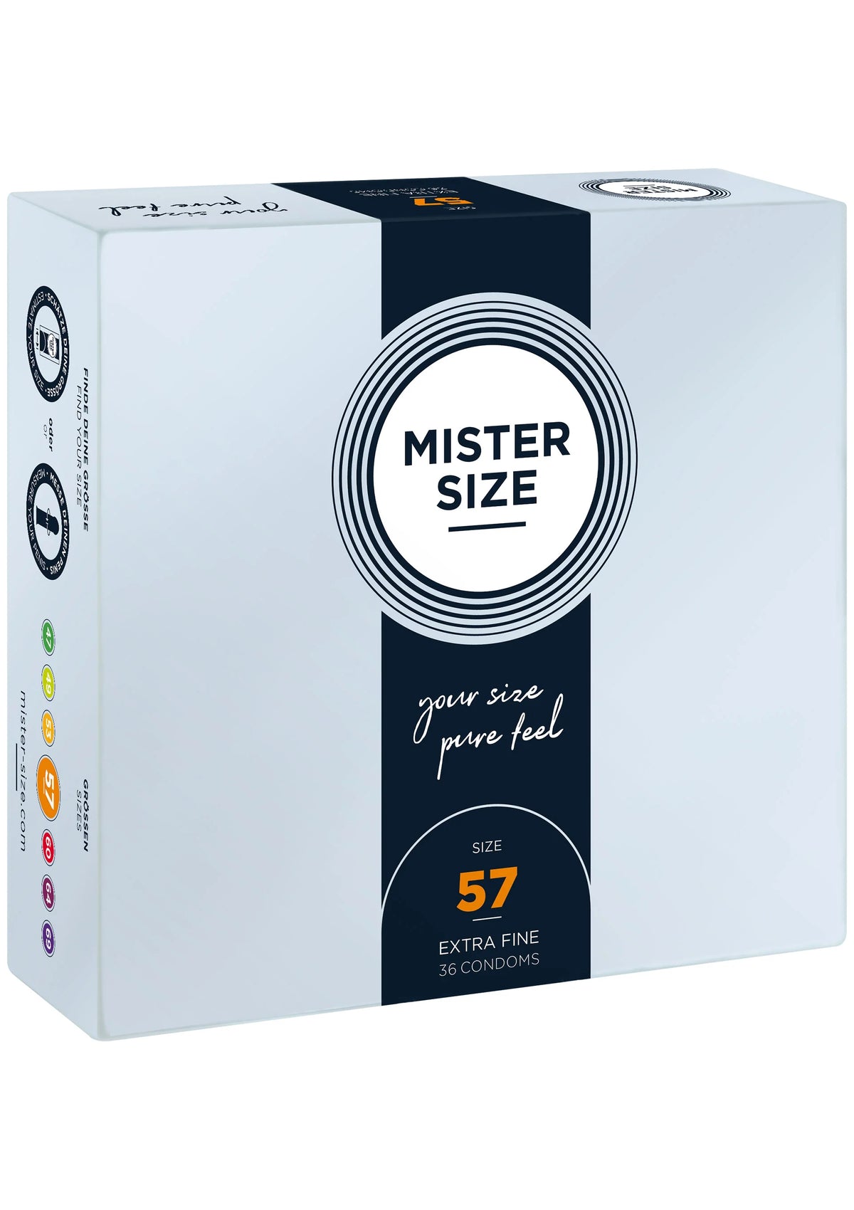 Bestel: MISTER SIZE 57mm Condoms 36pcs - bij Happytoys: de erotische sex webshop | liever Happy dan Easy ⭐⭐⭐⭐⭐