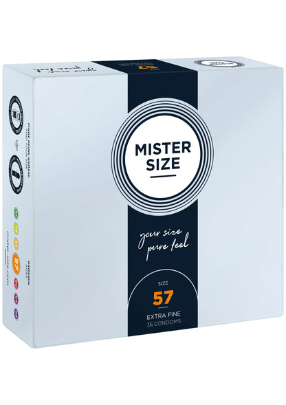 Bestel: MISTER SIZE 57mm Condoms 36pcs - bij Happytoys: de erotische sex webshop | liever Happy dan Easy ⭐⭐⭐⭐⭐