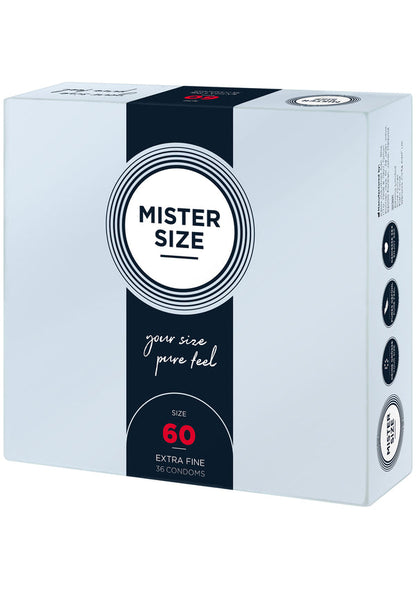 Bestel: MISTER SIZE 60mm Condoms 36pcs - bij Happytoys: de erotische sex webshop | liever Happy dan Easy ⭐⭐⭐⭐⭐