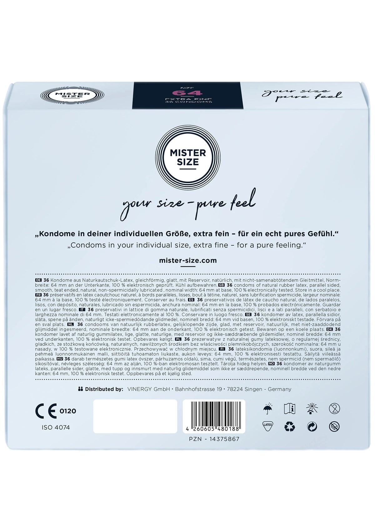 Bestel: MISTER SIZE 64mm Condoms 36pcs - bij Happytoys: de erotische sex webshop | liever Happy dan Easy ⭐⭐⭐⭐⭐