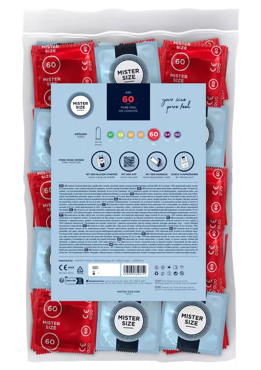 Bestel: MISTER SIZE 60mm Condoms 100pcs - bij Happytoys: de erotische sex webshop | liever Happy dan Easy ⭐⭐⭐⭐⭐