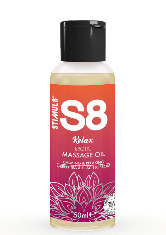 Bestel: S8 Massage Oil 50 ml by Stimul8 - bij Happytoys: de erotische sex webshop | liever Happy dan Easy ⭐⭐⭐⭐⭐ - Green Tea - 97426 - GREENTEA - 50