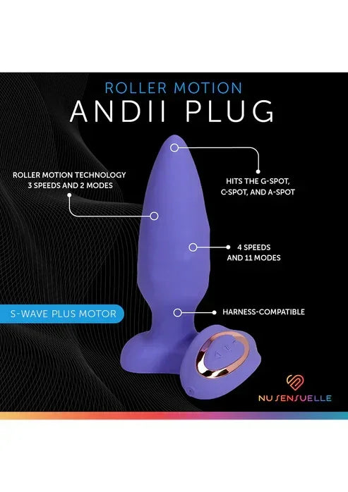 AndiiRollerMotionPlugbyNuSensuelle5 @ Happytoys Sexshop: online sex shop for Feeling Happy & Easy 😊 the erotic store owned by a woman