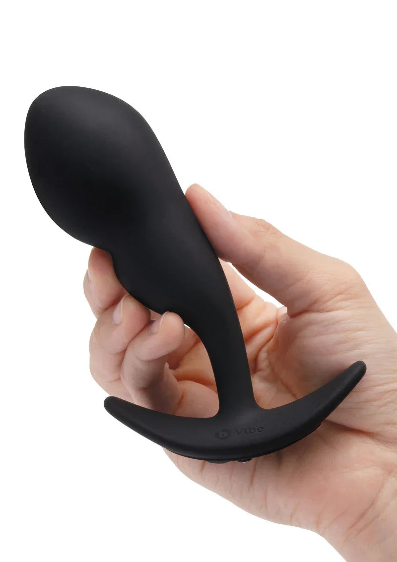 Remote Control P-Spot Snug Plug 145g by B-Vibe - Happytoys Sexshop: Toys for Feeling Happy & Easy 😊 - Discreet geleverd