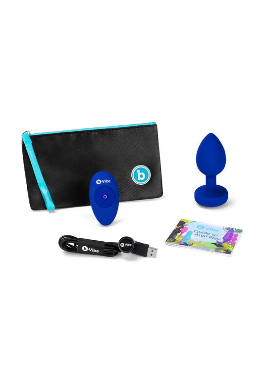 ♂ ♀ B-Vibe Vibrating Jewel Plug L/XL - Happytoys Sexshop: Toys for Feeling Happy & Easy 😊 - Discreet geleverd