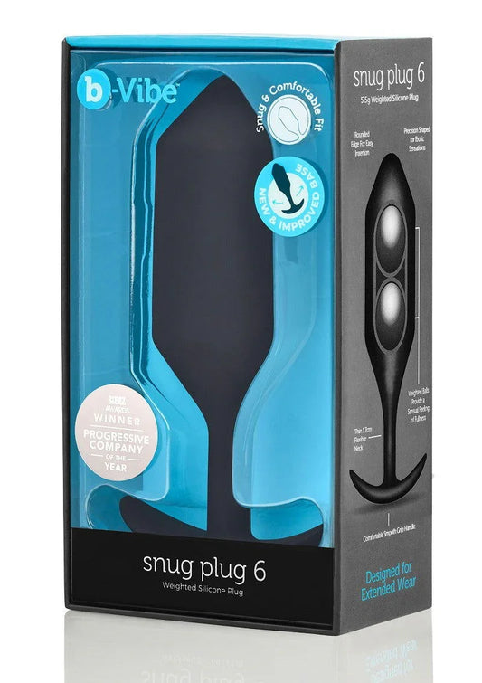 ♂ ♀ B-Vibe Snug Plug 6 Anaal plug - Happytoys Sexshop: Toys for Feeling Happy & Easy 😊 - Discreet geleverd