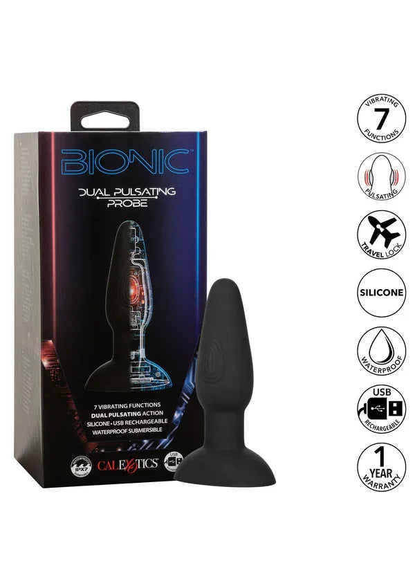 Bionic Dual Pulsating Probe by CalExotics - Happytoys Sexshop: Toys for Feeling Happy & Easy 😊 - Discreet geleverd