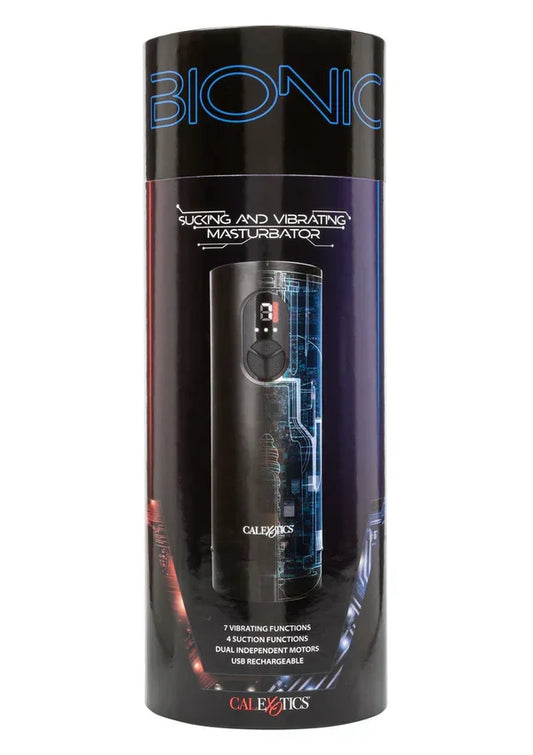 Bionic Sucking and Vibrating Masturbator by CalExotics - Happytoys Sexshop: online sex shop for Feeling Happy & Easy 😊 - Discreet geleverd
