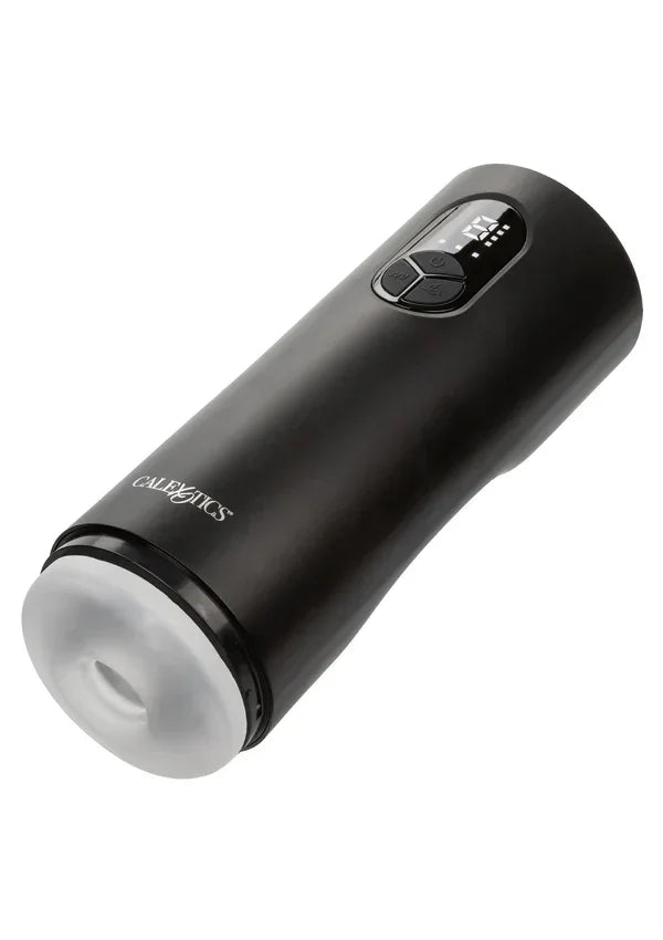 Bionic Sucking and Vibrating Masturbator by CalExotics - Happytoys Sexshop: online sex shop for Feeling Happy & Easy 😊 - Discreet geleverd