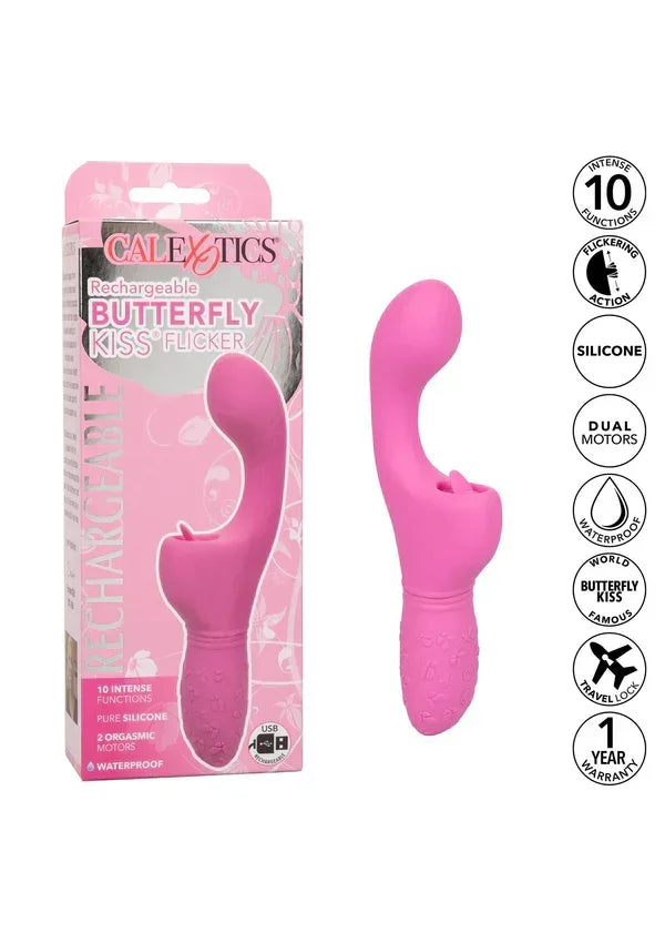 Butterfly Kiss Flicker Pink by CalExotics - Happytoys Sexshop: Toys for Feeling Happy & Easy 😊 - Discreet geleverd