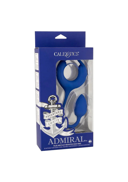Admiral Plug and Play Weighted Cock Ring by CalExotics - Happytoys Sexshop: Toys for Feeling Happy & Easy 😊 - Discreet geleverd