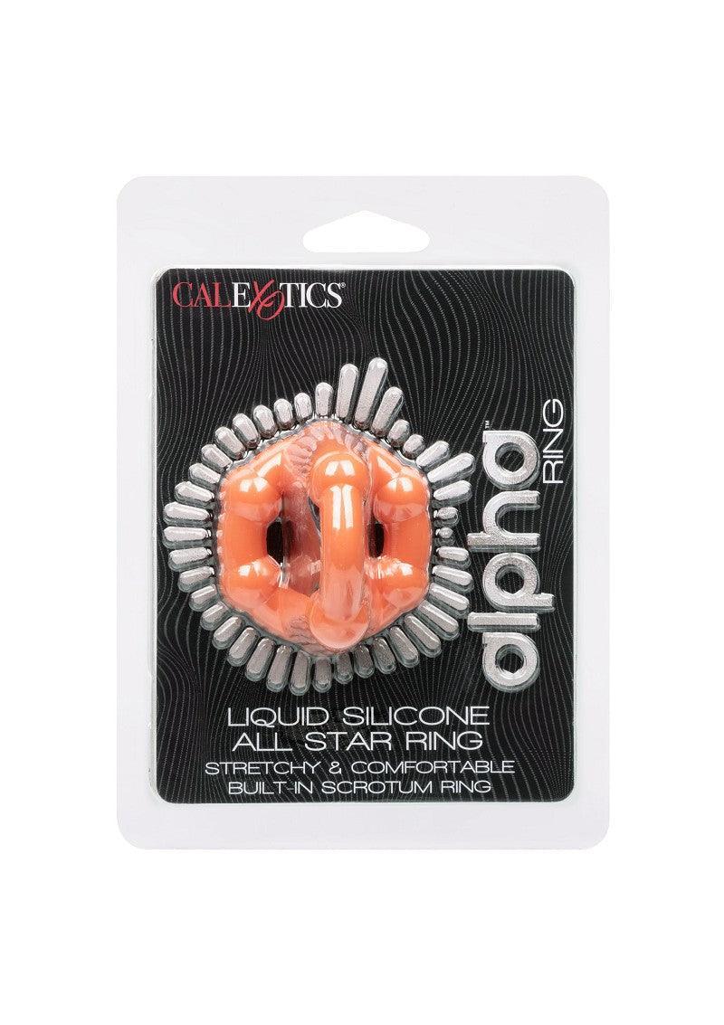 ♂ CalExotics Alpha Liquid Silicone All Star Ring - Happytoys Sexshop: Toys for Feeling Happy & Easy 😊 - Discreet geleverd