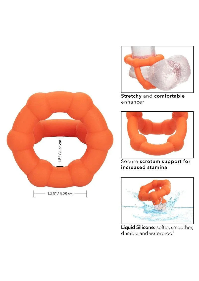 ♂ CalExotics Alpha Liquid Silicone All Star Ring - Happytoys Sexshop: Toys for Feeling Happy & Easy 😊 - Discreet geleverd