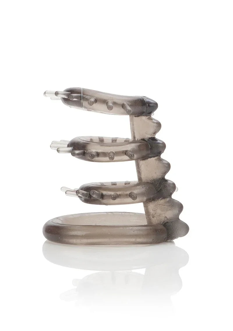 Dr. Joel Kaplan Support Master Triple Ticklers Cockring by CalExotics - Happytoys Sexshop: online sex shop for Feeling Happy & Easy 😊 - Discreet geleverd