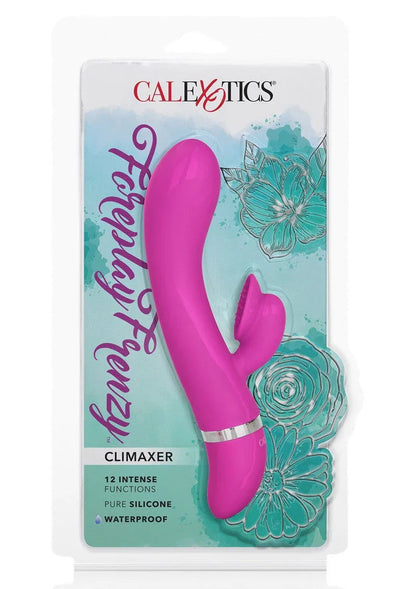 CalExotics Foreplay Frenzy Climaxer pink silicone clitoris vibrator in branded packaging