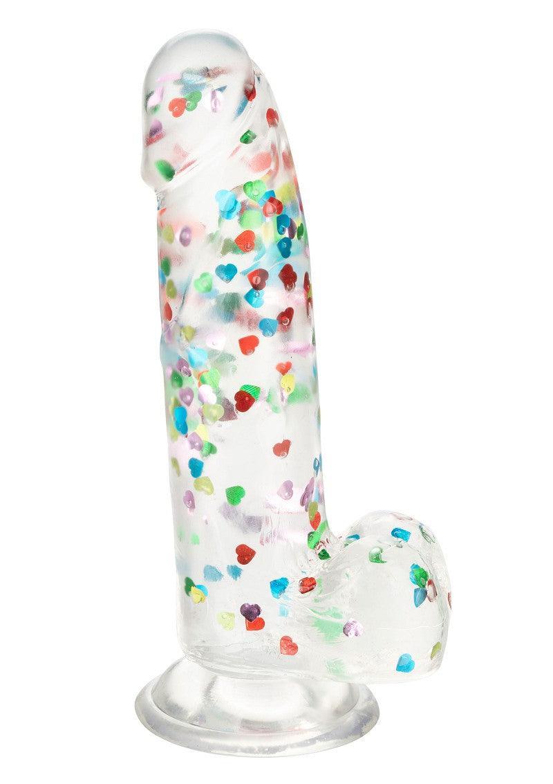 Naughty Bits I Love Dick Heart-filled Dong by CalExotics - Happytoys Sexshop: online sex shop for Feeling Happy & Easy 😊 - Discreet geleverd
