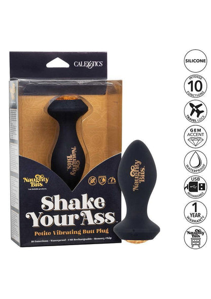 ♂ ♀ CalExotics Naughty Bits Shake Your Ass Petite Vibrating Butt Plug - Happytoys Sexshop: Toys for Feeling Happy & Easy 😊 - Discreet geleverd