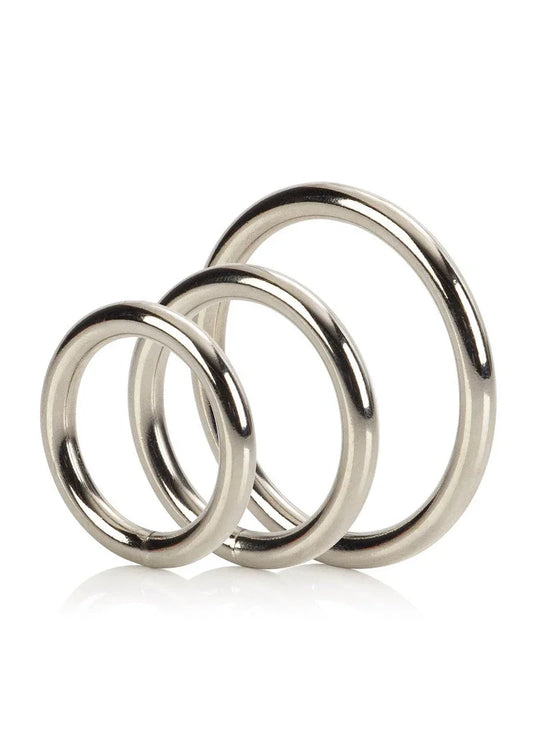 Silver Ring - 3 Piece Set by CalExotics - Happytoys Sexshop: Toys for Feeling Happy & Easy 😊 - Discreet geleverd