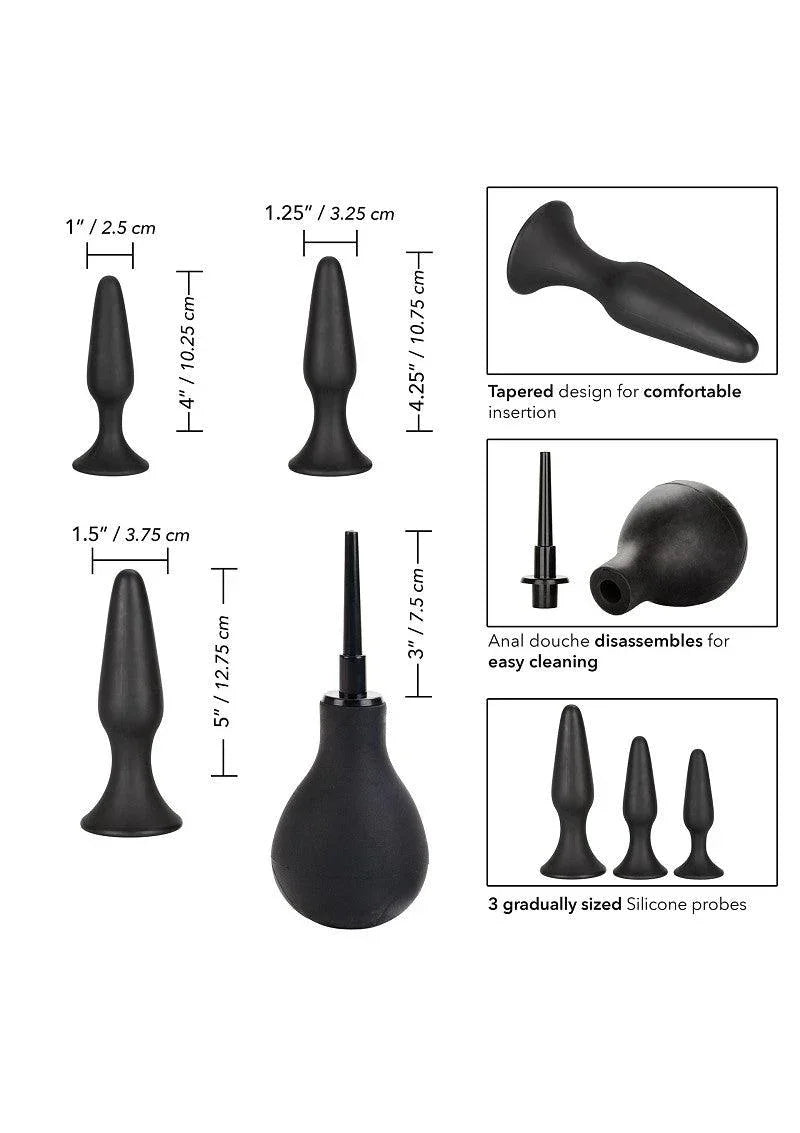 Ultimate Anal Kit Butplugs & Klysma / Anaal douche by CalExotics - Happytoys Sexshop: Toys for Feeling Happy & Easy 😊 - Discreet geleverd