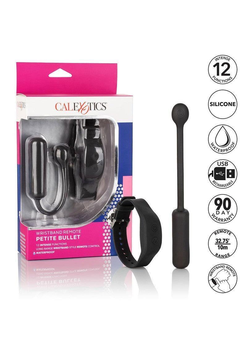 CalExotics Wristband Remote Petite Bullet vibrator met horlogestijl afstandbediening - Happytoys Sexshop: Toys for Feeling Happy & Easy 😊 - Discreet geleverd