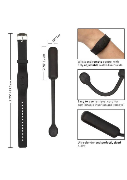 CalExotics Wristband Remote Petite Bullet vibrator met horlogestijl afstandbediening - Happytoys Sexshop: Toys for Feeling Happy & Easy 😊 - Discreet geleverd